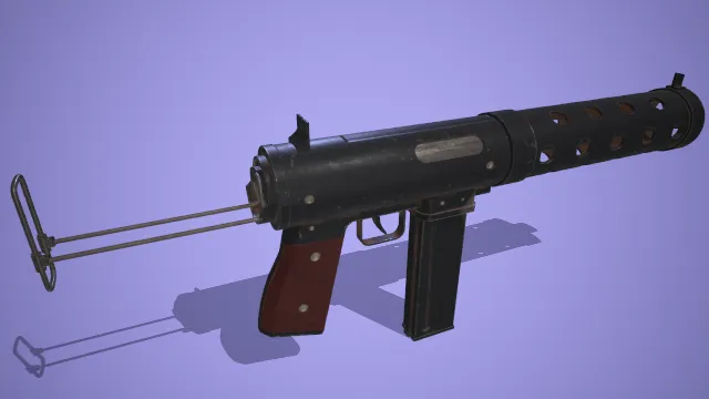 冲锋枪 武器模型 pbr模型 游戏模型