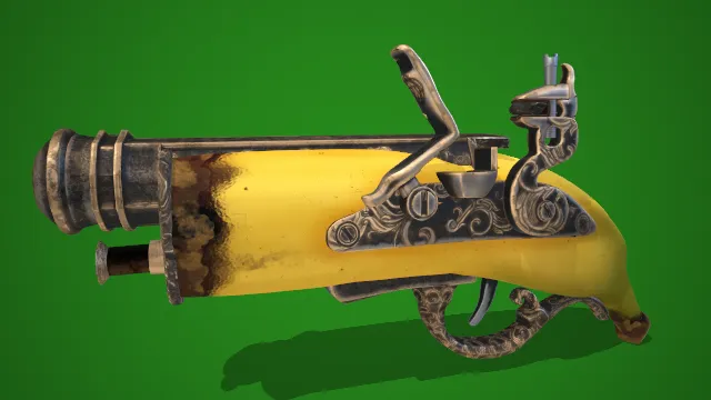 香蕉枪 武器 模型 pbr 游戏