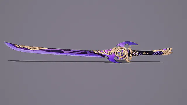 奇幻风格紫晶魔刀3D模型