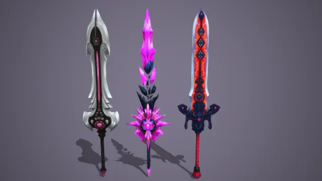 长剑 双刃剑 武器 短剑 道具 游戏装备库 多种不同剑的贴图