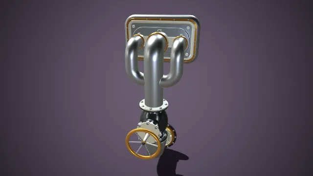 现代 工业 设备 滞压阀 三联管道