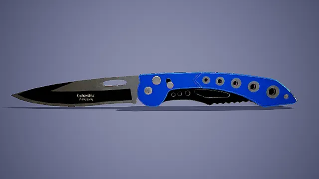 动态战术弹簧刀 高精度3D武器模型