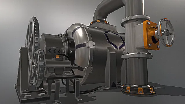 工业模型 管道 齿轮 发动机 阀门