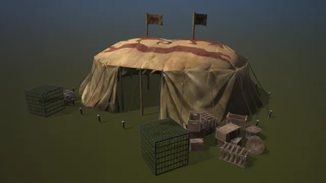 蒙古包 战斗营地 战场 士兵住宿