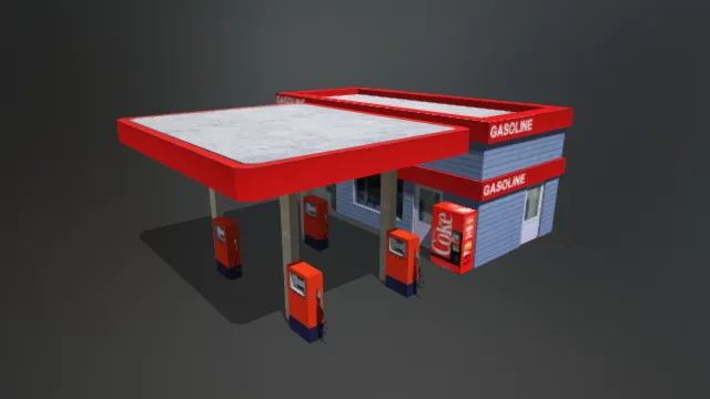 加油站 公共建筑 西方加油站