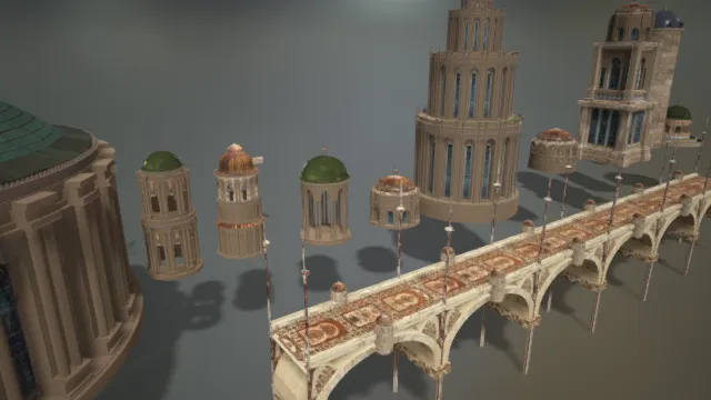 建筑 西方建筑组合 城堡 写实建筑