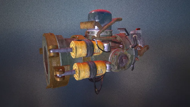 粒子炮 枪械 武器模型 pbr模型游戏模型