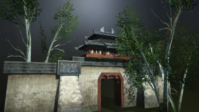 历史建筑 城门 大门 植被 古代城池