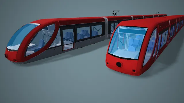 地铁 高铁 运输车辆 红色列车 公共运输