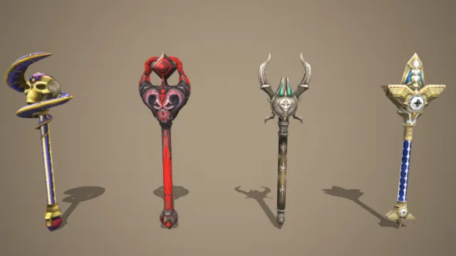 权杖 武器 道具 法杖 魔法道具 宝石杖 游戏装备