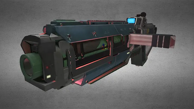 能量枪 步枪 武器 模型 pbr模型 游戏模型