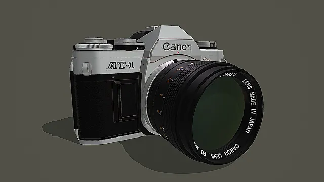 佳能AT-1复古单反相机3D模型