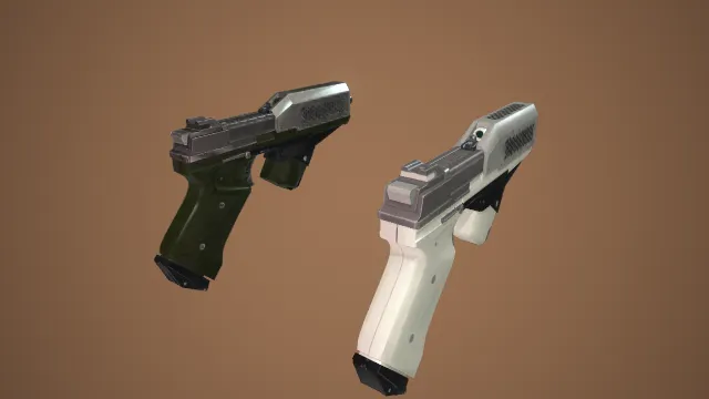 手枪 武器模型 pbr模型 游戏模型