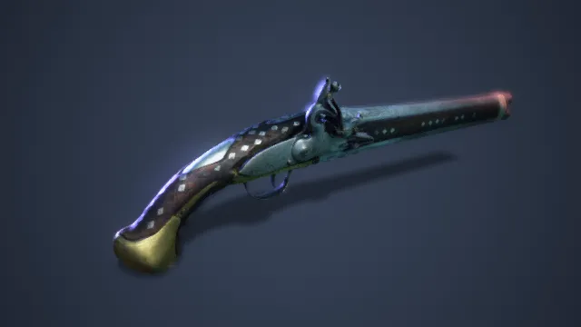 双管燧石手枪 写实枪械 精美手枪