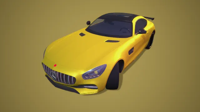 梅赛德斯奔驰 跑车 奔驰 豪车 黄色赛车 家庭交通车辆