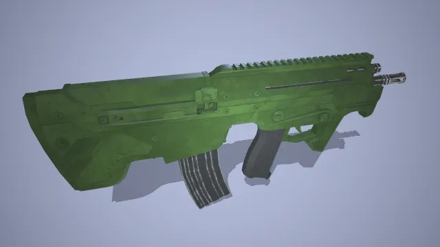 绿甲突击步枪模型 军绿色 战术装备 枪械 武器