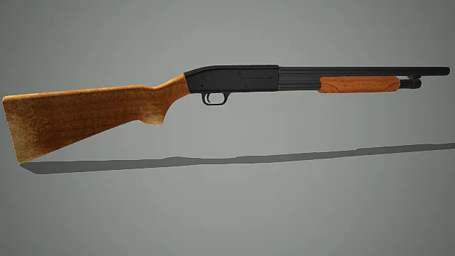 散弹枪 写实3D模型