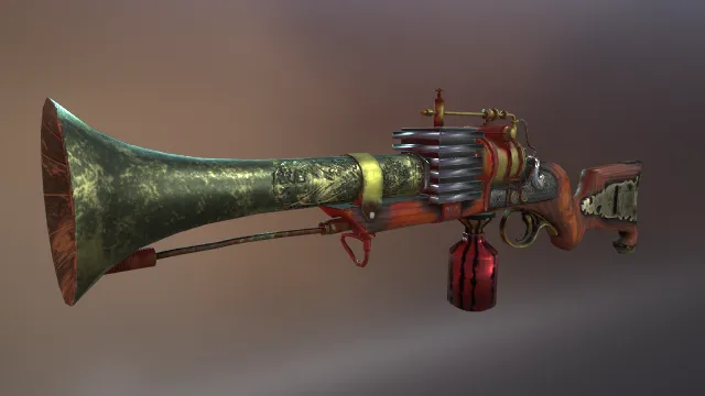 喷火枪 枪械 武器模型 pbr模型 游戏模型