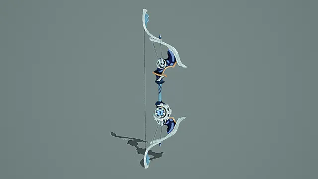 奇幻风格水纹机械弓3D模型