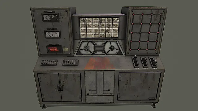 复古工业风控制台3D模型