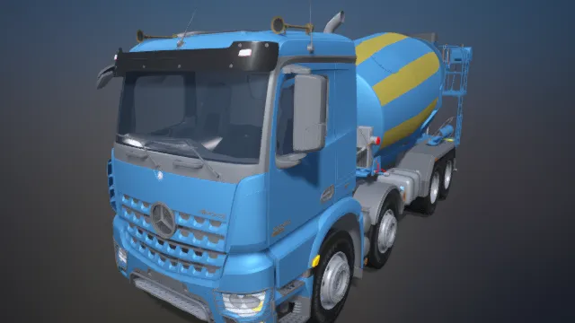 搅拌车 水泥车 奔驰汽车 工程车辆 施工汽车