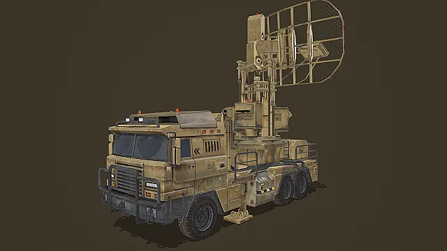 雷诺(Renault)军用雷达车3D模型