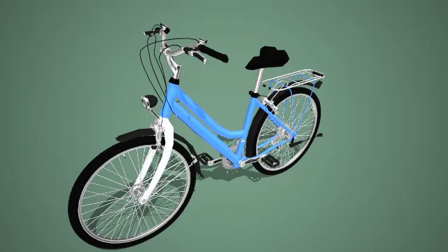 清新蓝通勤自行车 清新外观、通勤适用、载重便利、舒适骑行