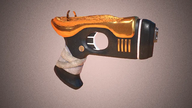 枪 手枪 绑带 金属感 科幻