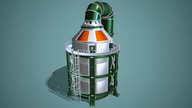 工业大型立式设备3d模型