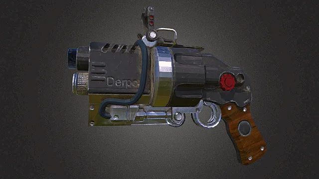 枪 手枪 轮盘 做旧 废土朋克