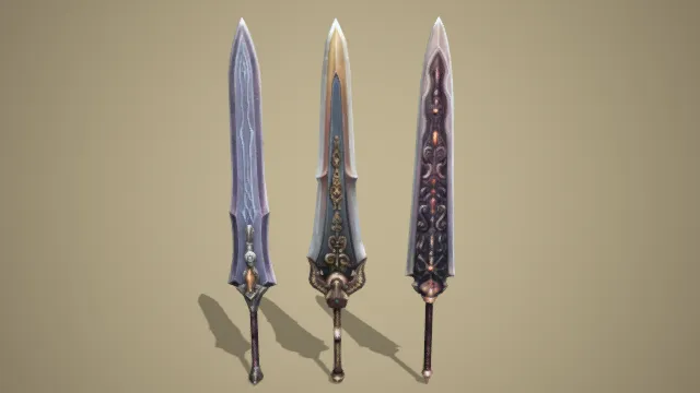 长剑 双刃剑 武器 魔法道具 装备 游戏道具库 同一多种不同贴图