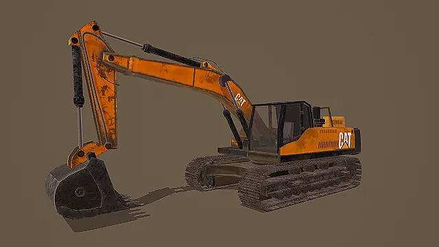 卡特彼勒(CAT)履带式挖掘机3D模型