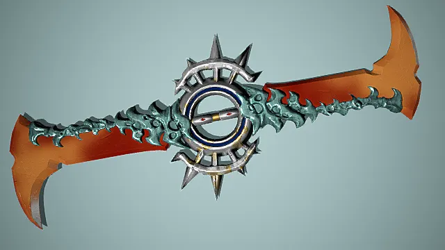 双头斧刃 简易武器模型