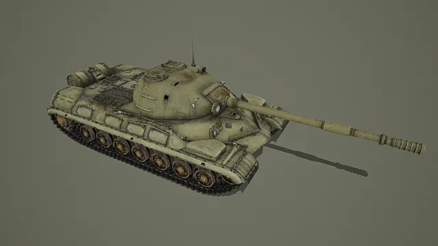 军事风格苏联T-54中型坦克3D模型