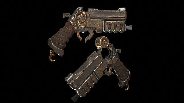 枪 双枪 手枪 哥特式 做旧