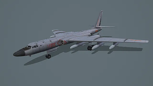 轰-6K轰炸机3D模型