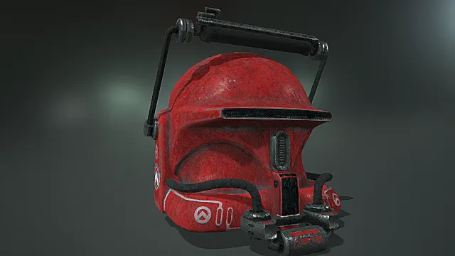 头盔 科幻 朋克 红色 消防