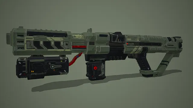 科幻风格军用重型步枪3D模型