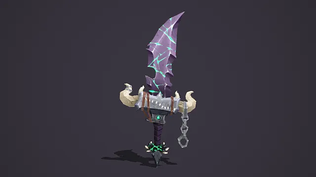 奇幻风格紫晶魔刃3D模型