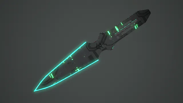 赛博朋克刀3D模型