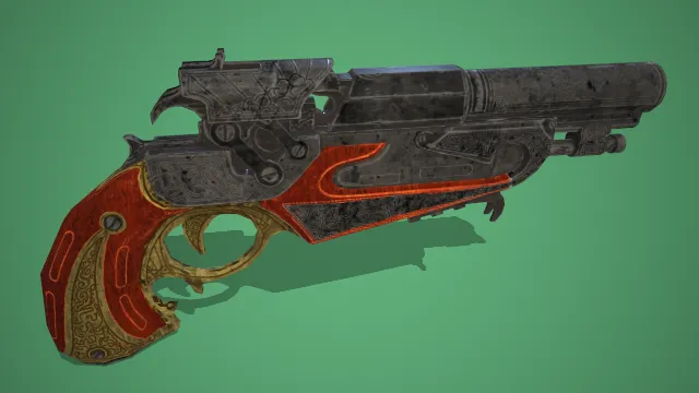 手枪 枪械 武器模型 pbr模型 游戏模型