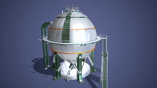 球形储罐模型 工业 化工 现代