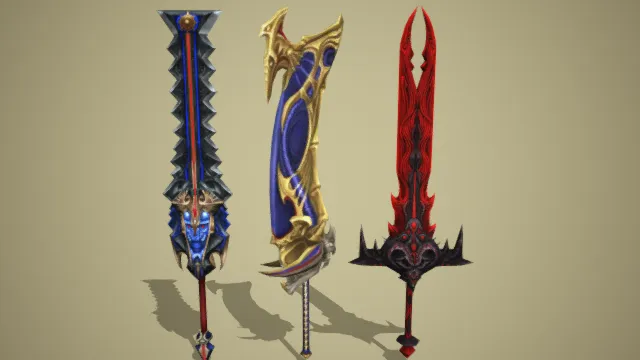 长剑 双刃剑 武器 短剑 道具 游戏装备库 多种不同剑的贴图