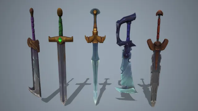 风格化 武器 大剑 砍刀 长剑 魔法装备