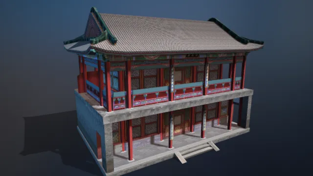 瓦房 写实建筑 红漆大门 居民住房 故宫历史建筑