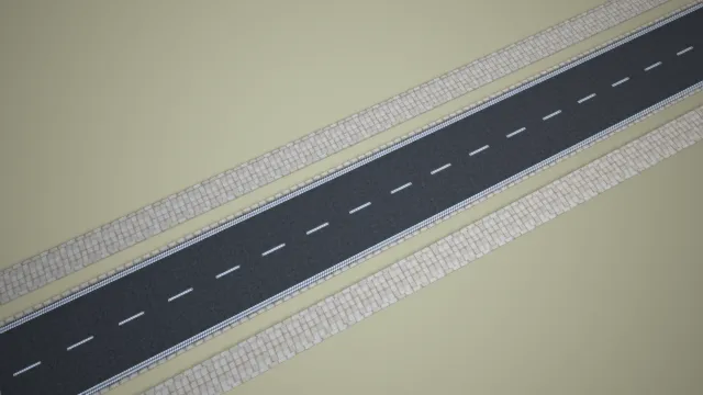 道路 地标线 道路线 写实贴图 路线标识 单直线