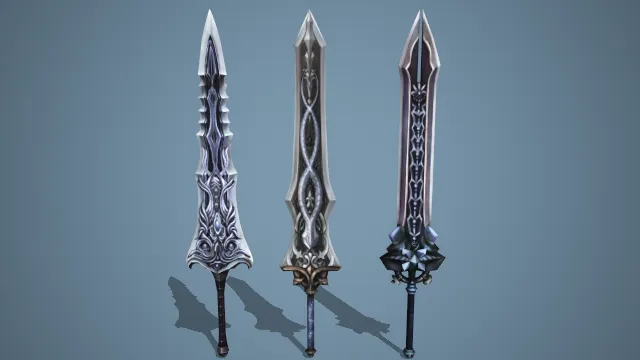 长剑 双刃剑 武器 魔法道具 装备 游戏道具库 同一多种不同贴图