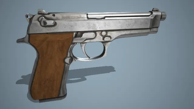 伯莱塔M9手枪 制式武器 枪管短 金属