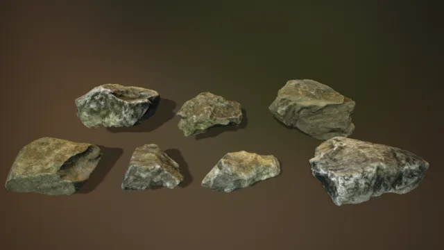 碎小石头 写实石头 山体石头 景观