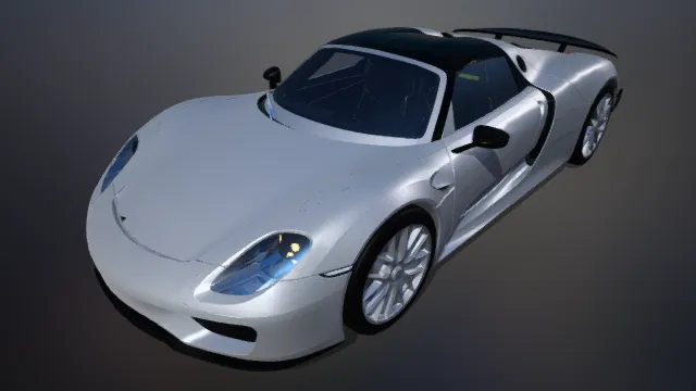 跑车 超跑 保时捷 白色轿车 豪车